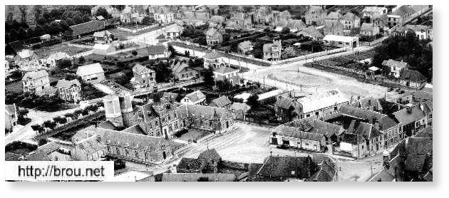 La Matrassière - vue aérienne vers 1950