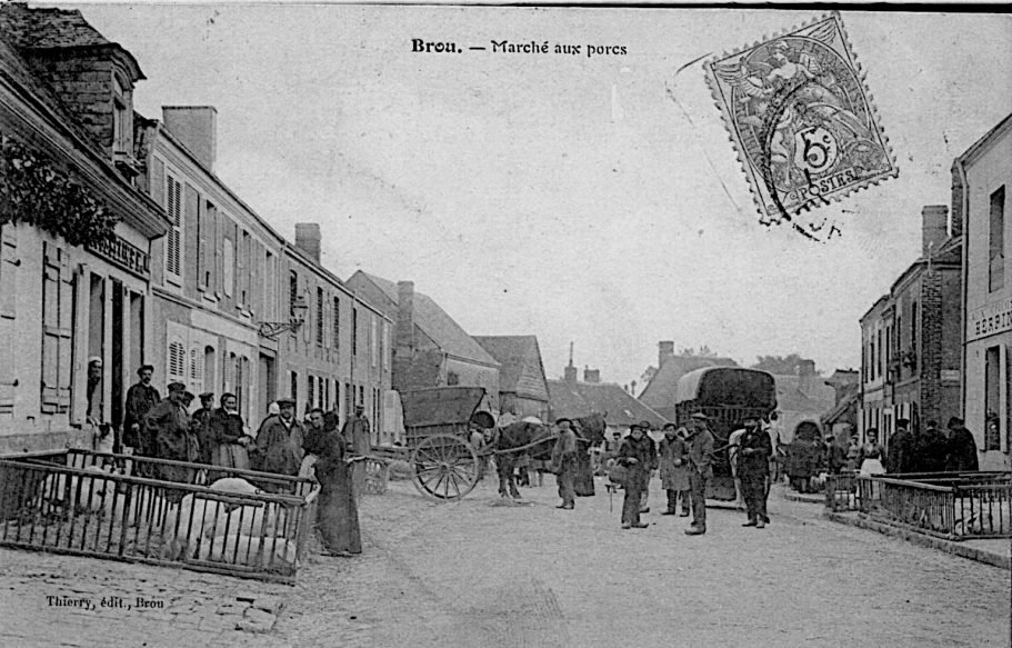 Marché aux porcs et aux moutons - Brou rue de la Bouverie Marché aux porcs et aux moutons - Brou rue de la Bouverie